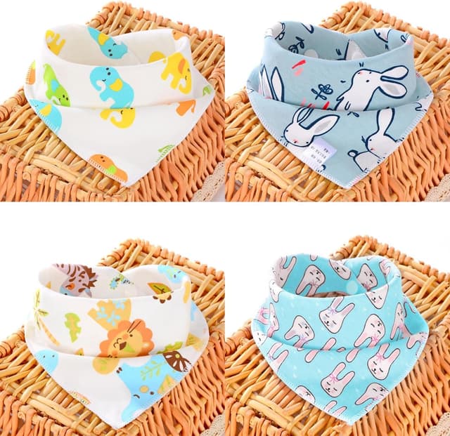 Thumbnail 6 de SLOSH Set di 14 bavaglini bandana in cotone 100% per neonati (0-36 mesi) con bottoni regolabili