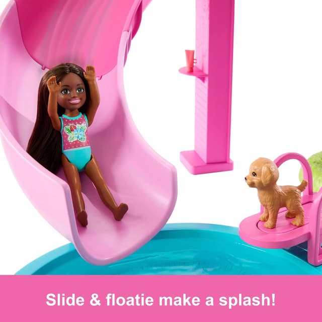 Detalle 1 de Barbie Dream Pool playset JKG83 with 6 areas