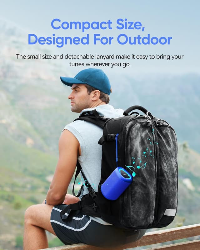 Detalle 2 de AY Altavoz Bluetooth Portátil con Luces, IPX5, 24H, Inalámbrico 🔊
