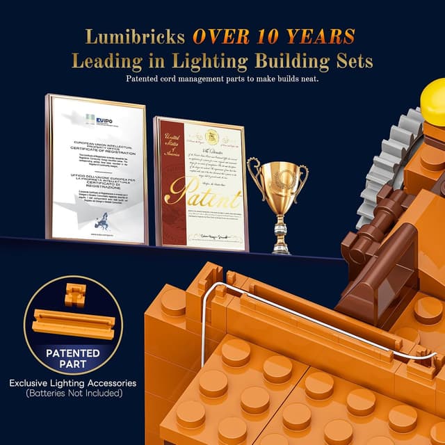 Detalle de Lumibricks Zeitriss-Bibliothek LED-Baustein-Set 3187 Teile