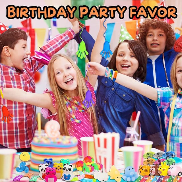 Detalle de SXFENG Kindergeburtstag Mitgebsel-Set mit 122 Teilen (13 Party-Spielzeugarten)