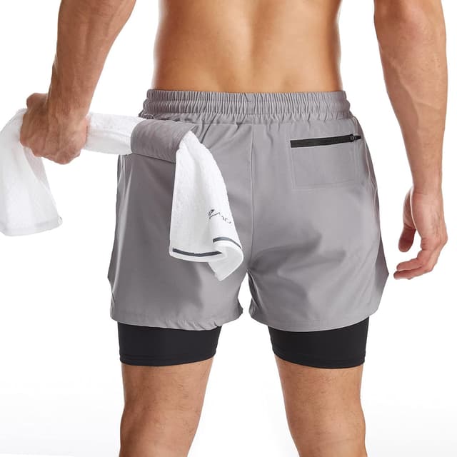 Detalle 2 de Surenow Mens 2-in-1 Running Shorts with Liner