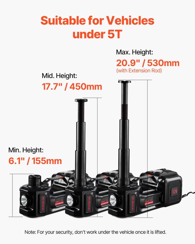 Thumbnail 2 de VEVOR Cric Elettrico 5T 12V con LED