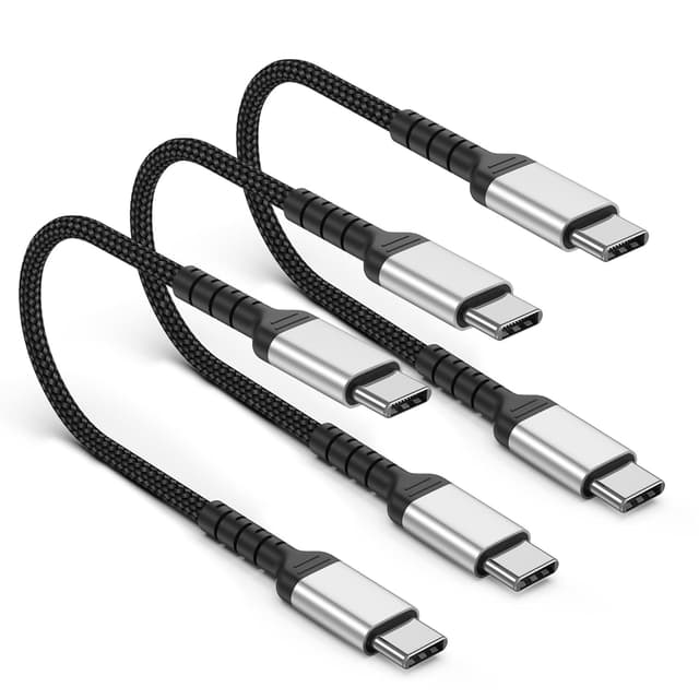 Detalle de USB-C Ladekabel 30 cm 3er-Set für Schnellladen