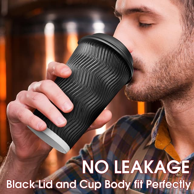 Detalle 2 de 16 oz Disposable Insulated Coffee Cups