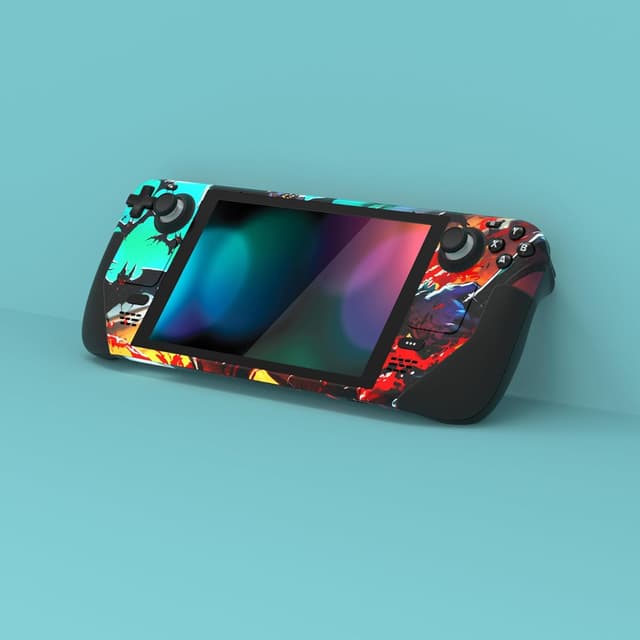 Detalle 2 de playvital Custom Stickers Full Set Protective Skin Decal for Steam Deck LCD & OLED – Bats Zombie