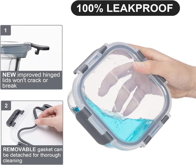 Thumbnail 2 de GENICOOK 18-Piece Glass Food Storage Set