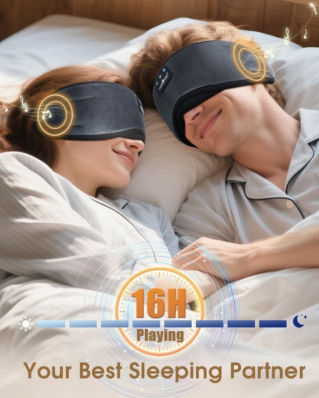 Detalle de MUSICOZY Bluetooth sleep mask headphones
