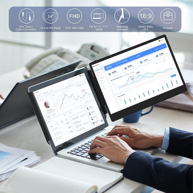 Thumbnail 2 de KEFEYA 14" Portable Monitor Extender