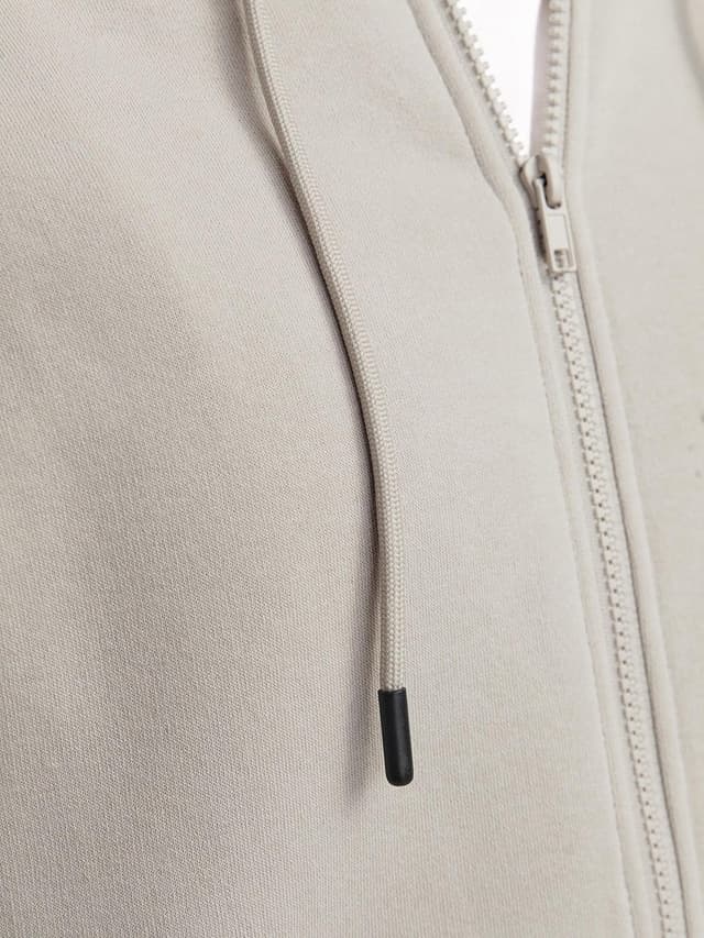 Detalle de JACK & JONES Herren Kapuzenjacke mit Reißverschluss – Relaxed Fit in einfarbig