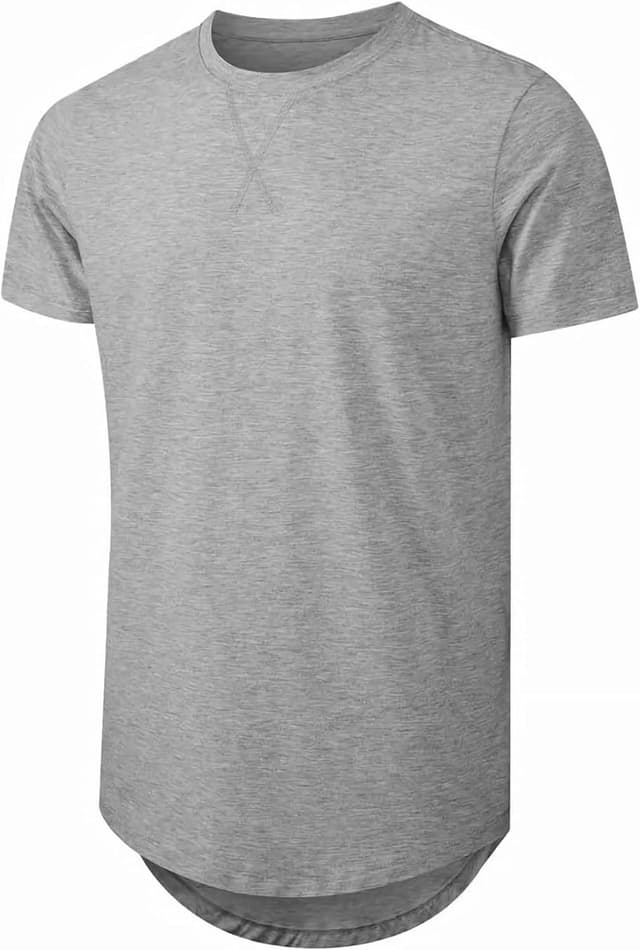 Detalle 2 de Mancozy Men’s Longline Crewneck T-Shirt (3-Pack) for Casual Hipster/Hip Hop Style