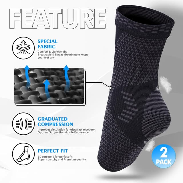 Detalle 2 de Sprunggelenkbandage XL 2er Set für Plantarfasziitis
