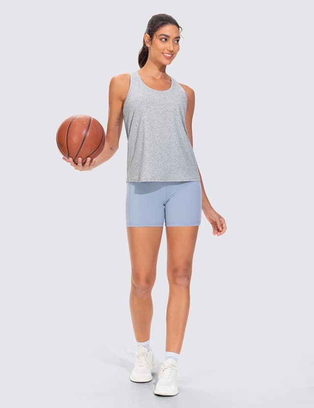 Detalle de THE GYM PEOPLE Débardeur d’entraînement dos nageur sans manches pour femme