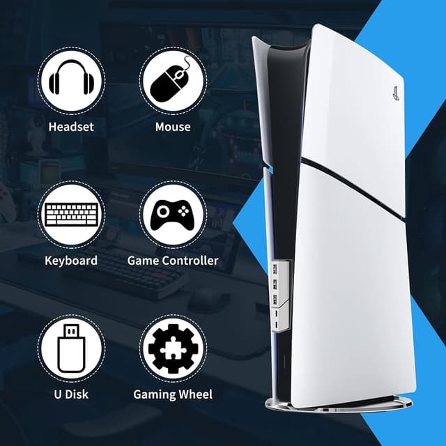 Thumbnail 1 de Mueuton HUB USB PS5 Slim 3 USB 2.0 et 2 USB-C