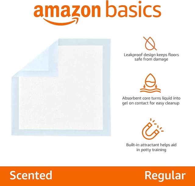 Thumbnail 1 de Amazon Basics Tapetes de Entrenamiento Perro, 100 Uds., 55x55 cm