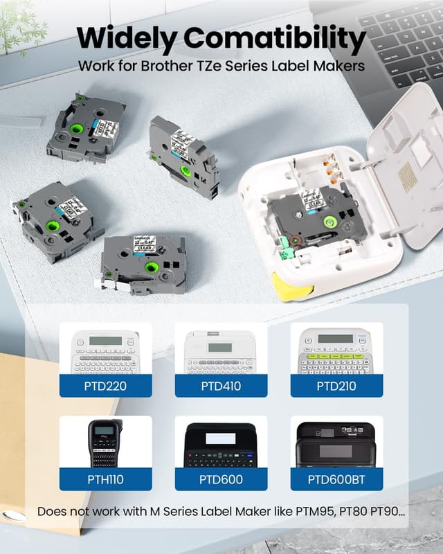 Detalle 2 de TZe TZ Tape 12mm Laminated Clear 4-Pack