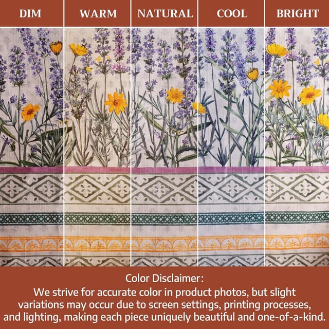 Detalle de Maison d'Hermine Rectangle Table Cloth (100% Cotton) 70 x 120 Inches – Fanny Lavender