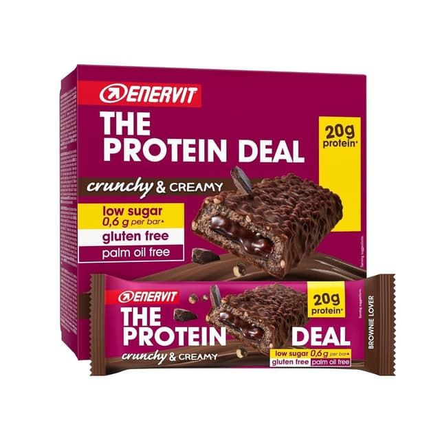 Thumbnail 6 de Enervit The Protein Deal Crispy Cookie Treat – Proteinriegel mit Milchschokoladenüberzug (12 Riegel à 55 g)