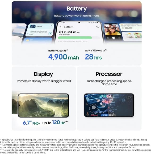 Thumbnail 5 de Samsung Galaxy S25 FE AI Smartphone