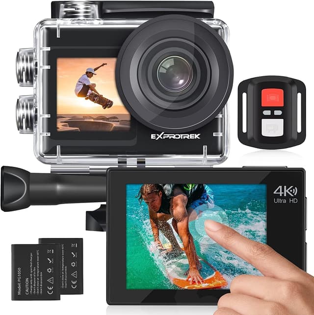 Imagen de Exprotrek Action Cam 4K 40M Unterwasserkamera en OfertitasTOP
