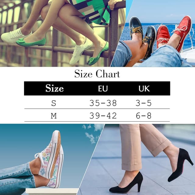 Detalle de JaosWish Women No Show Socks – Ultra Low Cut Liner Socks (6 Pairs) with Anti-Slip Gel