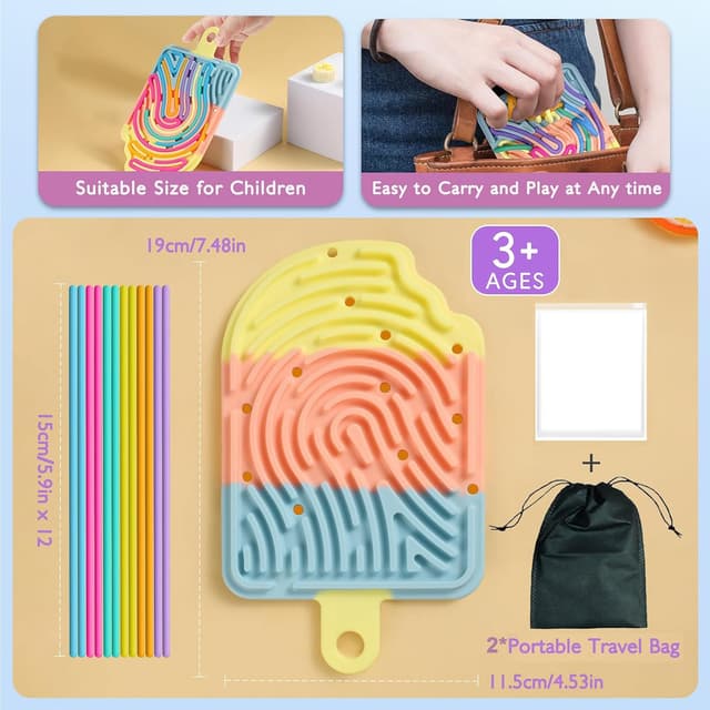 Thumbnail 1 de Afufu Tablero Sensorial de Silicona 12 cordones