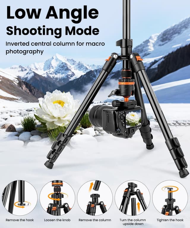 Detalle de JOILCAN Aluminium Kamerastativ 168 cm