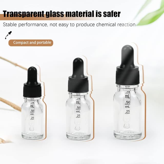 Detalle 2 de Reyshin 12 Pack Glass Dropper Bottles