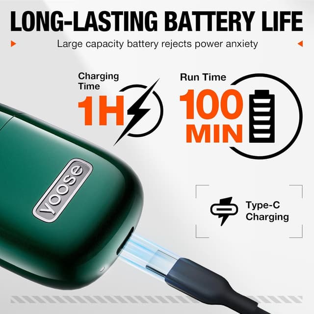 Detalle de yoose Nasenhaartrimmer (IPX7, Edelstahlklingen) für Herren & Frauen – schmerzfreies Trimmen