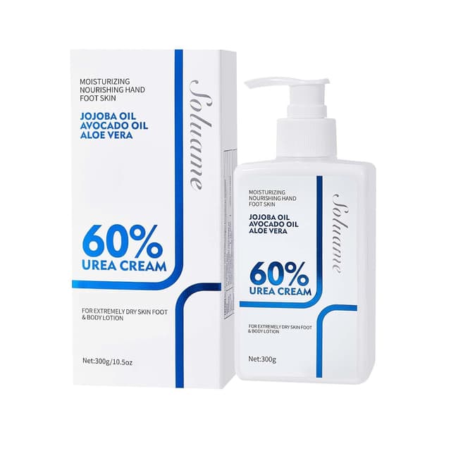 Detalle de Soluame Urea Bodylotion mit 60% Urea Plus 2% Salicylsäure – schnell einziehende Pflege für trockene Haut (300 g)