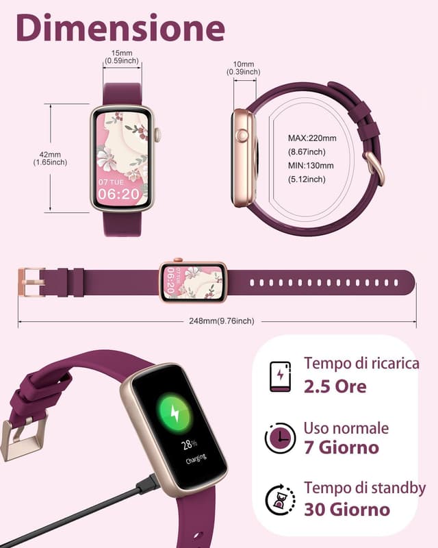 Detalle 2 de SHANG WING smartwatch donna smartwatch cardio