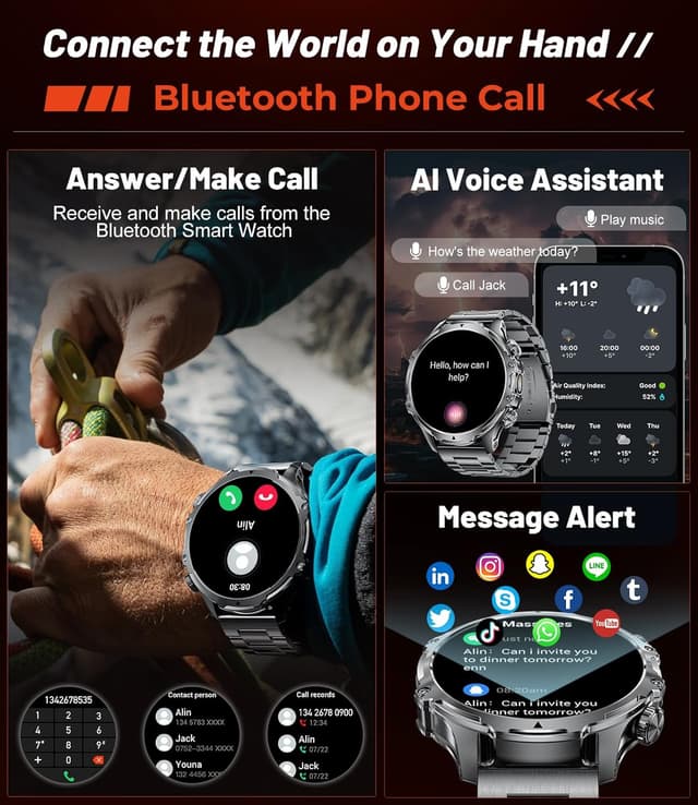 Detalle de LIGE smart watch 1.85" HD screen