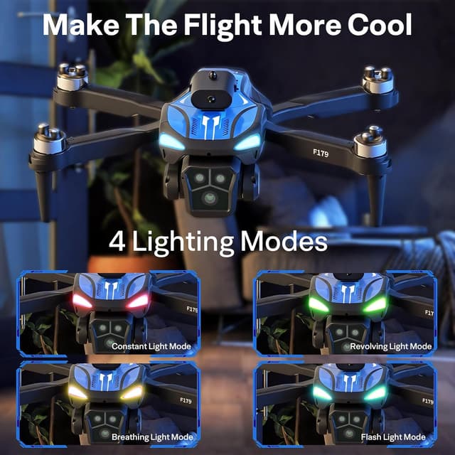 Thumbnail 3 de Drone Pieghévole Fotocamera 1080P con Schermo 2,8