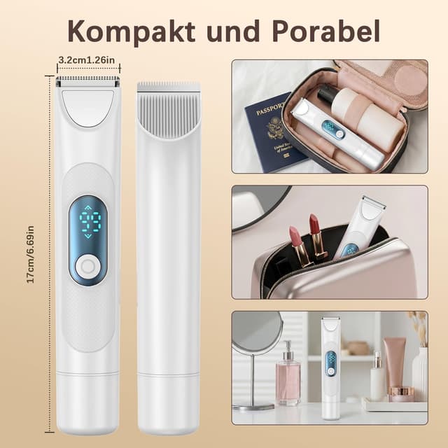 Thumbnail 6 de ROOFEI Rasoir Électrique Femme 3 en 1 : tondeuse intime, jambes, bras et visage rechargeable IPX7