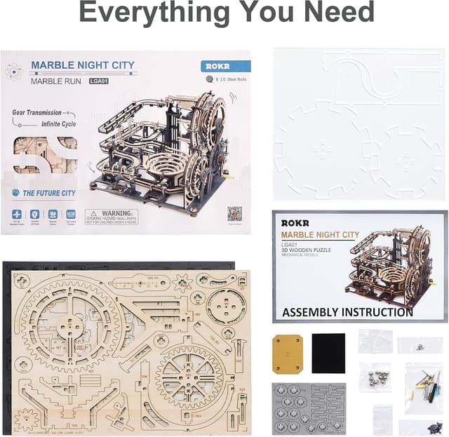 Thumbnail 5 de ROKR Night City Puzzle 3D en bois 🧩