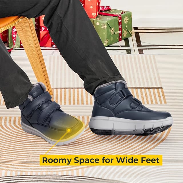 Detalle de FitVille Mens Wide Fit Snow Boots