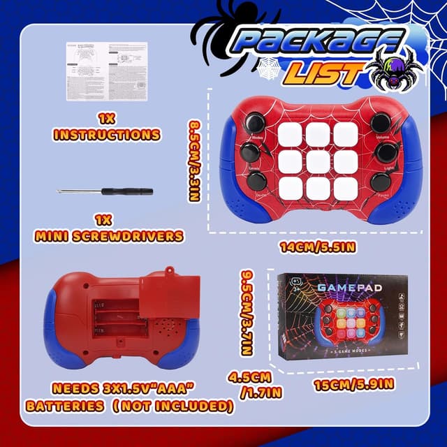 Thumbnail 6 de Spider Push Pop Fidget Toy for Ages 6–9