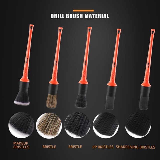 Thumbnail 2 de SPTA 8Pcs Wheel & Tire Brush Car Detailing Kit with Easy Reach Rim Brushes and Microfiber Cloth