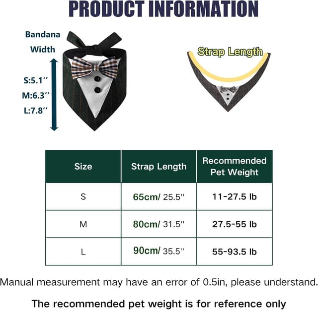 Detalle de BT Bear Tuxedo Collar Bandana Bow Tie