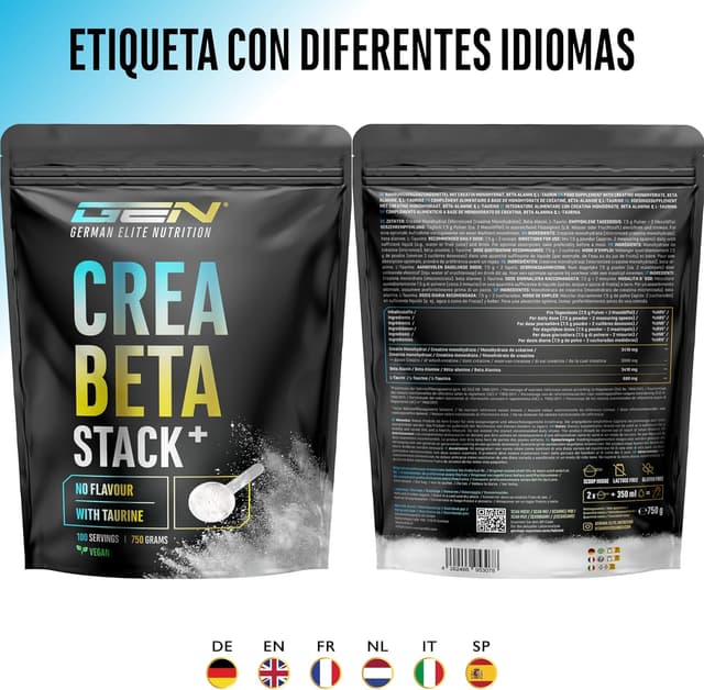 Thumbnail 5 de Creatin Beta Alanin Stack 750 g polvo