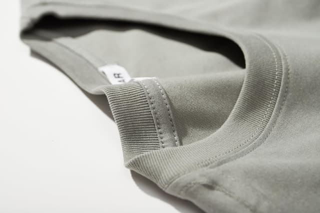 Detalle de VEIISAR Herren dickes Rundhals-Langarmshirt aus 100% Baumwolle (Heavy Duty, pre-shrink)