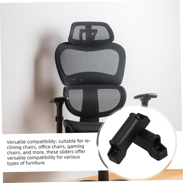 Detalle 2 de MAGICLULU Fußstützen-Gleitkissen für Liegebürostühle & Gaming-Stühle – verstellbare Kunststoff-Fußauflagen