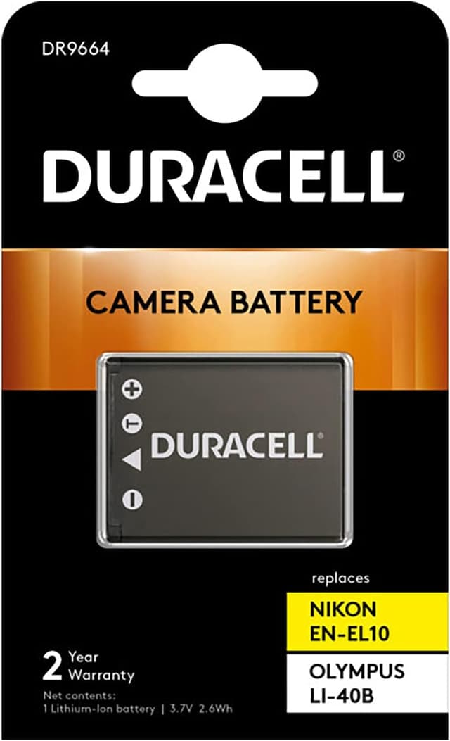 Detalle de Duracell DR9664 batteria compatibile per Nikon EN-EL10 e Olympus Li-40B (3.7 V, 700 mAh)