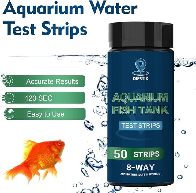 Detalle de Aquarium-Ammoniak-Teststreifen 8-fach Aquarium-Testkit (50 Teststreifen) für Süß- und Salzwasser