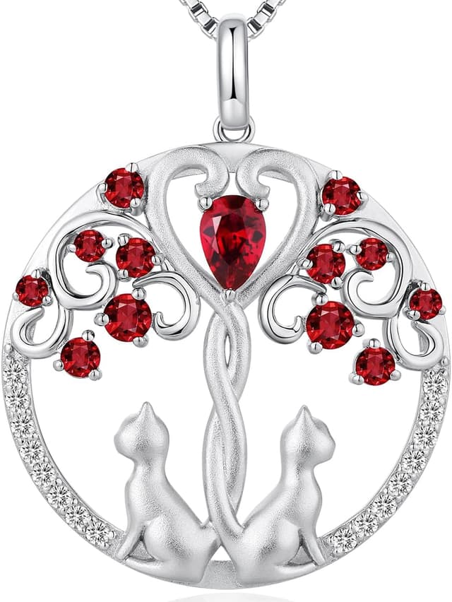 Detalle de Jiamiaoi Kette mit Katzen-Anhänger aus 925 Sterling Silber (silberfarben)