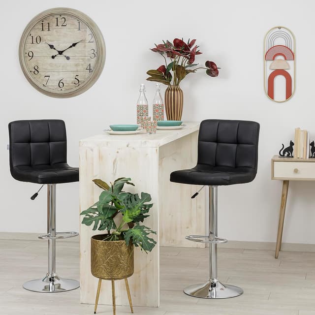 Thumbnail 1 de Baroni Home Tabouret de Bar Noir 115 cm