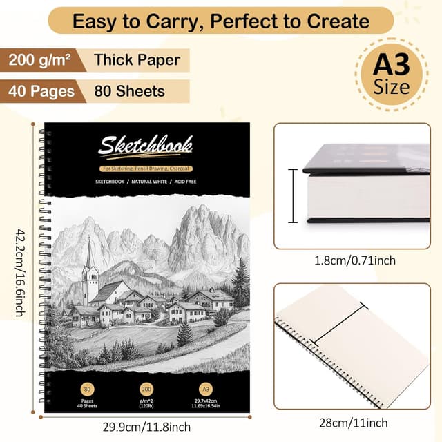 Thumbnail 1 de DazSpirit A3 Skizzenbuch für Zeichnungen