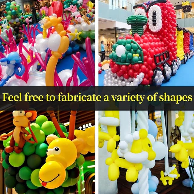 Thumbnail 6 de 100 Long Transparent Modeling Balloons 🎈