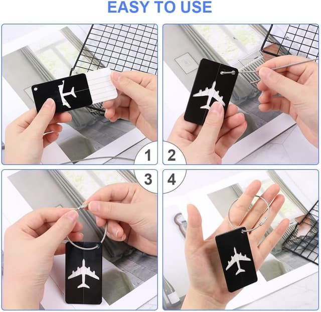 Thumbnail 3 de Vicloon Viaggio Bagagli Tag 6 Etichette Alluminio