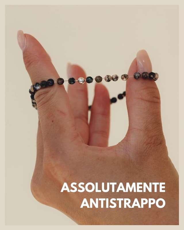 Detalle 2 de GD GOOD.designs EST. 2015 Bracciale da donna in perle e pietre naturali con argento 925